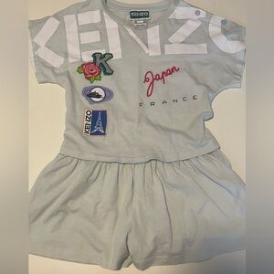 KENZO Little Girls amp Girls Organic Cotton Logo Romper
Pale Blue size:4T